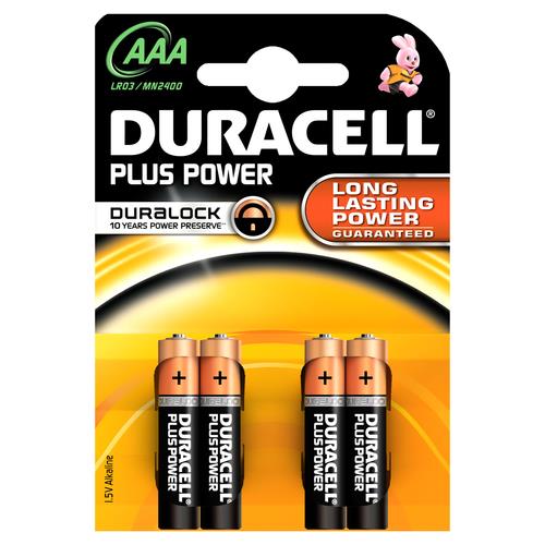 DURACELL Duracell Plus Power batterie ministilo (AAA) blister da 4 pezzi